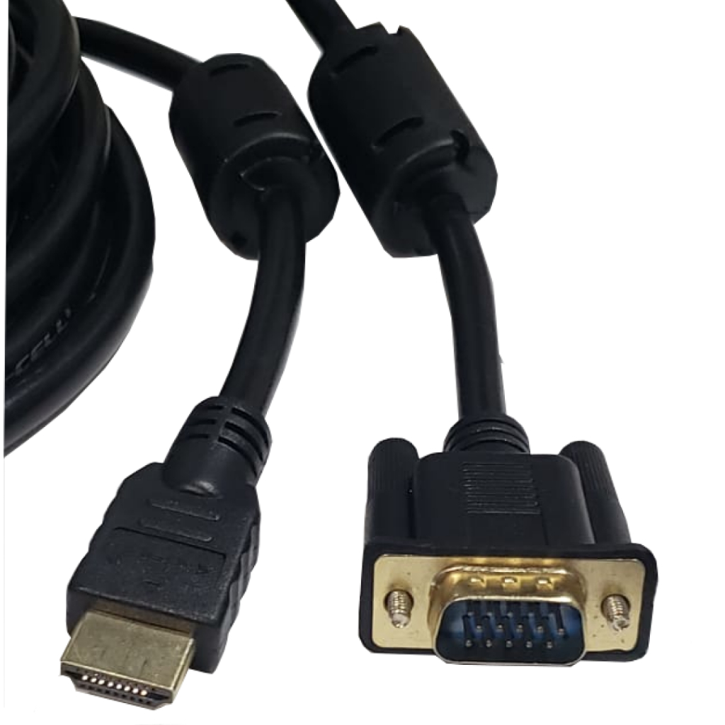 Cabo VGA DB15 Macho Para HDMI Macho 180° 5 Metros Preto – DR Music ...